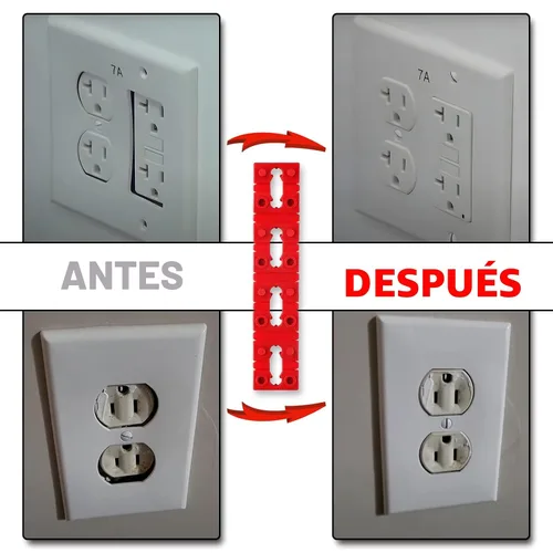 Vista 6 de Espaciadores de Tomacorriente para Caja Eléctrica, RonJea 48 PCS Espaciadores de Interruptor y Receptáculo para Reparar Enchufe de Tomacorriente