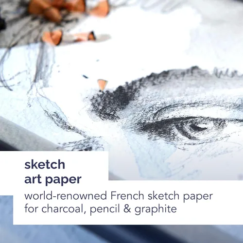 Vista 2 de Canson Artist Series - Cuaderno de bocetos de 5 x 7 pulgadas, 160 páginas (65 libras/3.39 oz), papel de artista para adultos y estudiantes, grafito