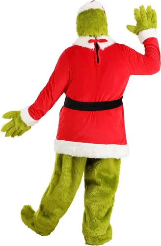 Vista 7 de Dr. Seuss The Grinch - Disfraz de Papá Noel para adulto
