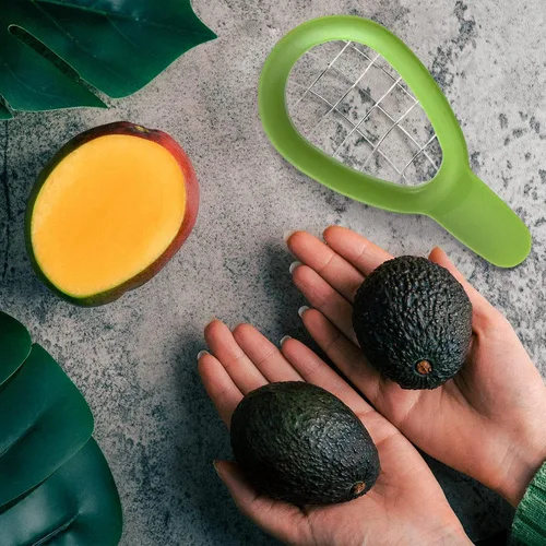 Vista 9 de Herramienta para cortar aguacate – Cuber de aguacate de 3.2 x 6.3 pulgadas con mango ergonómico, fácil de usar y limpiar, plástico de grado