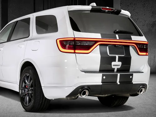 Vista 3 de Racing Rally Stripes - Calcomanías de vinilo compatibles con Dodge Durango (negro)