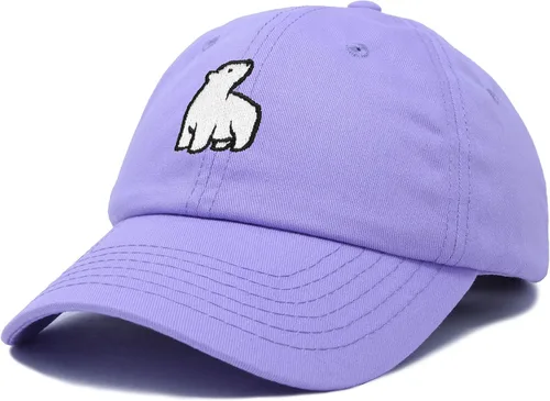 Vista 4 de DALIX - Gorra de béisbol para hombre y mujer, diseño de oso polar bordado