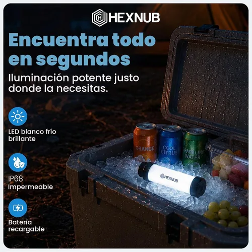Vista 4 de HEXNUB Cooler Box Light Waterproof Rechargeable LED for YETI RTIC and ORCA