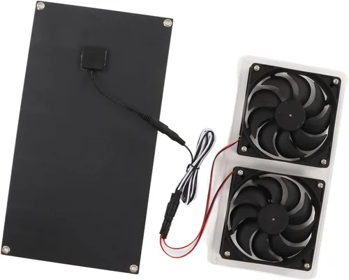Vista 9 de Panel solar fotovoltaico de 100 W, 5 V, 2 A, con kit de ventilador, extractor de aire de energía solar, generador solar impermeable, ventilador