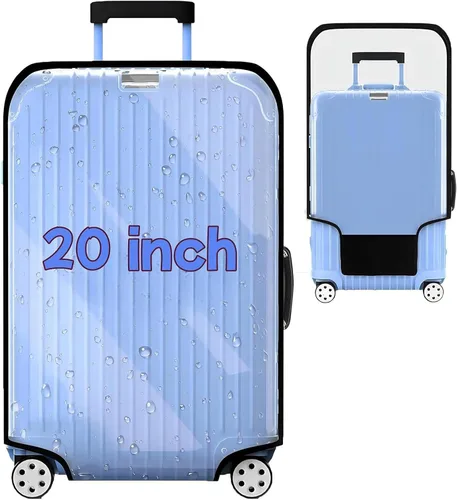 Vista 9 de Fundas de equipaje Protector de maleta transparente completo, Negro