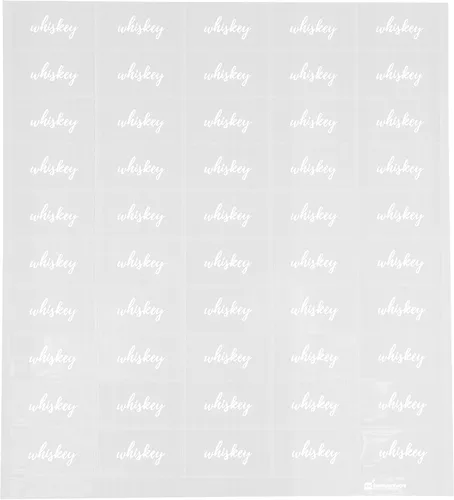 Vista 52 de Restaurantware - Etiquetas para botellas de jugo en algún lugar de 1.9 x 1 pulgada, 100 etiquetas autoadhesivas para botellas, resistentes a