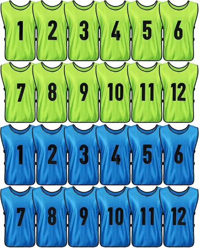 Vista 8 de Yahenda Chalecos numerados para adultos de 24 piezas