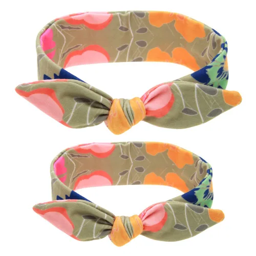 Vista 8 de Bodermincer Juego de 6 diademas de 6 colores para mamá y yo, banda para el pelo, diademas con nudo de lazo, accesorios para el pelo del bebé, 6