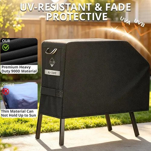 Vista 5 de PasWith Cubierta de Plancha para Blackstone de 22 pulgadas con Capucha y Soporte【Tela 600D Mejorada-Reforzada】Cubierta de Plancha Impermeable