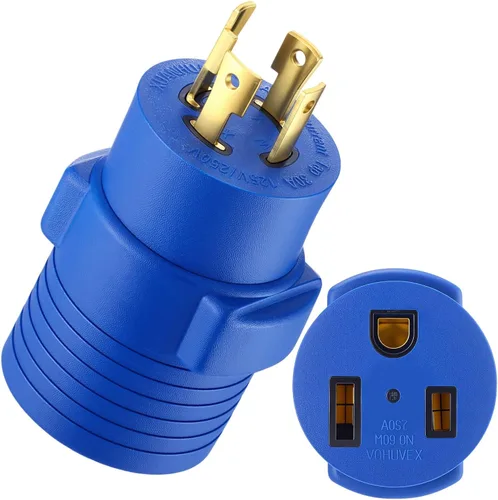 Vista 9 de Kanayu Adaptador para Generador y Soldador Compatible con NEMA L14-30P a L6-30R, Enchufe Macho de 4 Clavijas de 30A a Receptáculo Hembra de Bloqueo