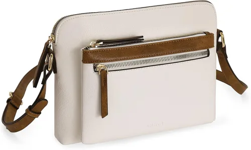Vista 9 de CLUCI Bolso cruzado para mujer, con múltiples bolsillos, de piel vegana, bolso de hombro pequeño, bolso de hombro para verano, viaje, diseñador