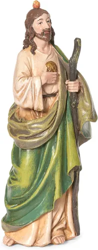 Vista 2 de Roman Joseph's Studio Inc.. Figura de St Jude en base, colección renacentista a escala de 6 pulgadas, 6.5 pulgadas de alto, resina y piedra, regalo