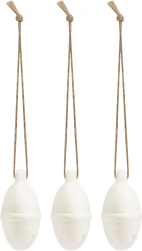 Vista 3 de DEMDACO Jingle Bell - Difusor de aceite de fragancia de loza blanca para colgar