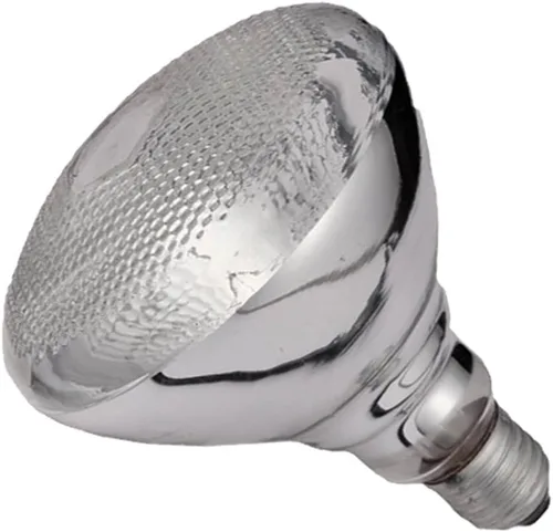 Vista 3 de Bombilla de lámpara de calor 250 vatios luz blanca infrarroja para servicio de alimentos (Dia120x142mm)