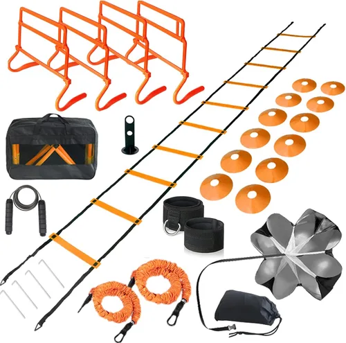Vista 9 de El entrenamiento de velocidad ajustable obstaculiza el equipo de entrenamiento de velocidad y fitness con escalera de agilidad - Fitness pliométrico