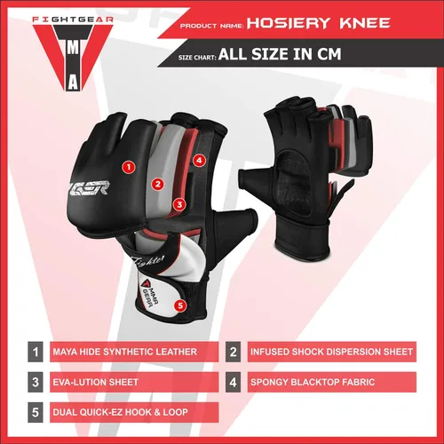 Vista 5 de Guantes MMA Grappling Muay Thai Boxeo Entrenamiento Artes Marciales Sparring