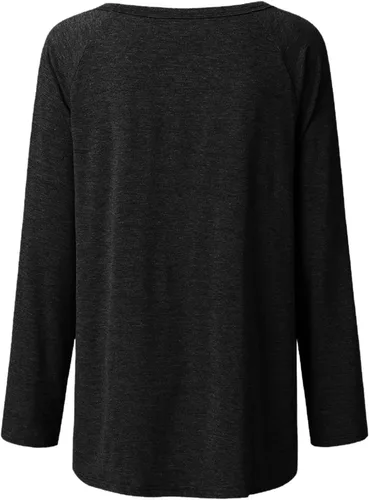 Vista 6 de Camisas de Navidad para mujer 2022 con estampado de árbol de Navidad, túnica casual con cuello redondo, Rojo