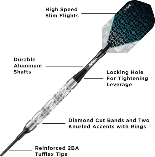 Vista 2 de Viper Diamond - Dardos de punta suave 90% tungsteno