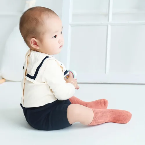 Vista 3 de Calcetines unisex para bebés, calcetines elásticos de algodón para niños y niñas, de 0 a 36 meses