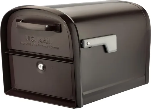 Vista 15 de Architectural Mailboxes 6300B-10 Oasis 360 Buzón de paquete con bloqueo, extragrande, negro, 6300B-10 Galvanized steel build with a secure steel
