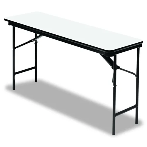 Vista 4 de Iceberg OfficeWorks - Mesa plegable comercial, 5 pies, color gris