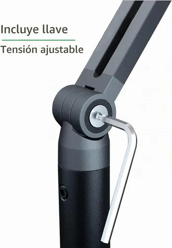 Vista 8 de mic brazo de palo ajustable con abrazadera de montaje de escritorio tornillo adaptador gestión de cables, para Audio-Technica shure sm58 beta58 sm7b