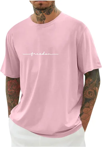 Vista 12 de Camiseta deportiva para hombre, casual, de manga corta, cuello redondo, ajuste holgado, atlética, correr, gimnasio, entrenamiento, camisetas