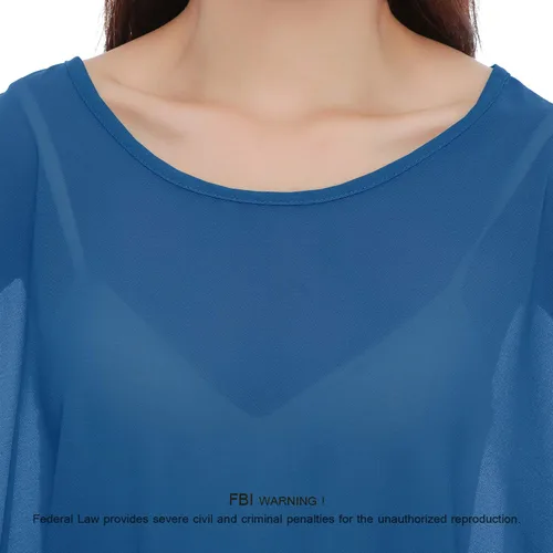 Vista 5 de Max Hsuan - Blusa suelta de gasa transparente para mujer, camisa de verano con estilo suelto y grande