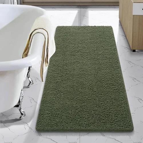 Vista 90 de LOCHAS - Alfombra de baño de lujo lanuda de 24 x 17 pulgadas, color beige
