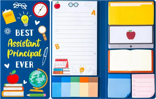 Vista 38 de Xqumoi Juego de 2 notas adhesivas Teaching is A Work of Heart, lápiz de pizarra, Apple, blocs de notas autoadhesivas para el profesor, escritura
