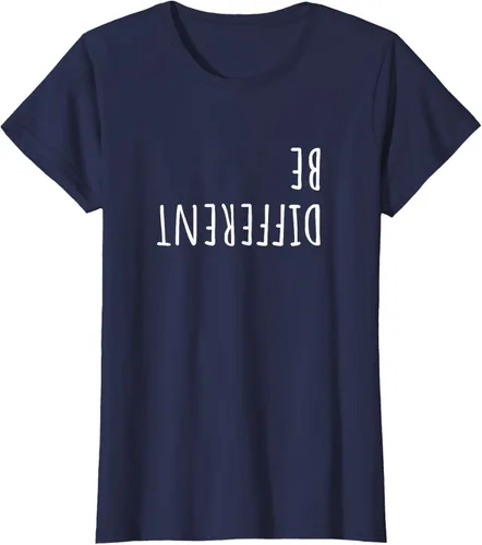 Vista 10 de Camiseta para mujer Ser Diferentes Divertidas Sarcastic Backwards Slogan Adolescentes Girls