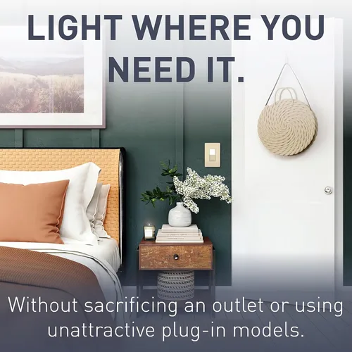 Vista 3 de Legrand Radiante 15 Amp Combinación LED Luz Nocturna Interruptor de 3 Vías Marfil