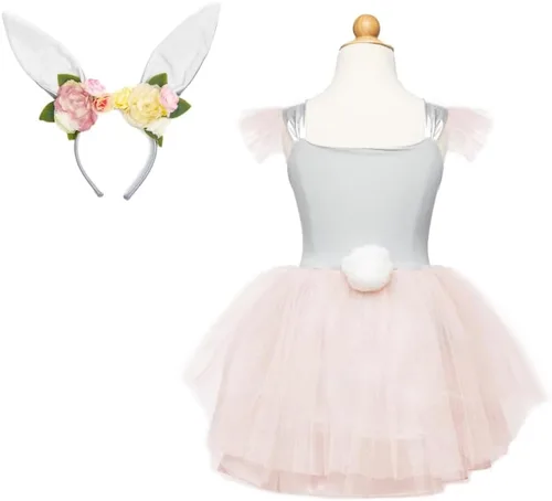 Vista 3 de Great Pretenders Woodland Bunny - Vestido y tocado de conejito - Talla 3-4 Juego imaginativo para edades de 3 a 4 años