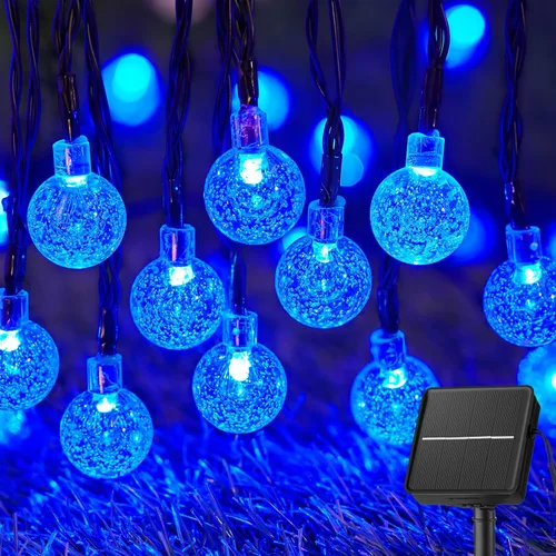 Vista 10 de Brightown Luces de Cadena Solares para Exteriores 60 LED 35.6 Pies Luces de Globo de Cristal con 8 Modos de Iluminación, Luces Solares Impermeables