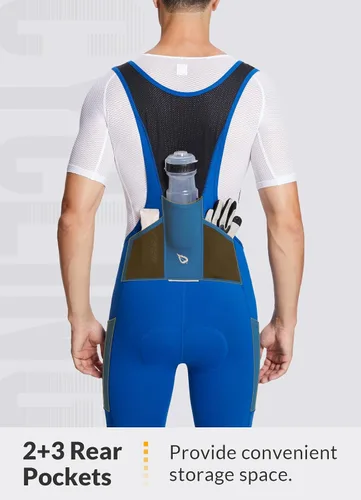 Vista 3 de BALEAF Pantalones de ciclismo de invierno para hombre, con acolchado 4D, térmicas, resistentes al agua, para ciclismo, para clima frío, bolsillos