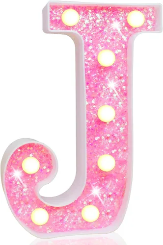 Vista 79 de Pooqla Luces de números de marquesina, números de luz rosa para niñas de 10.º cumpleaños, funciona con pilas, luz nocturna de número con purpurina