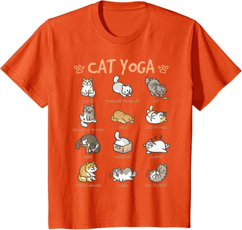 Vista 38 de Cat Yoga Poses Cats Practicing Mindfulness Meditación Kitten - Camiseta, Negro, S