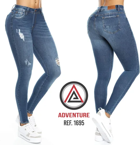 Vista 7 de Adventure Jeans colombianos para mujer Pantalones Colombianos Levanta Cola