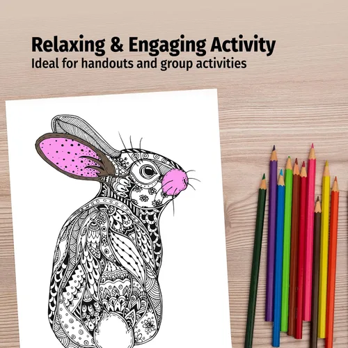 Vista 5 de ZOCO Paquetes de libros para colorear de animales, paquete de 10 a granel con lápices, regalos de atención plena para adultos, personas mayores