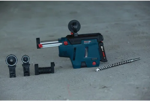 Vista 2 de BOSCH Kit extractor de polvo móvil GDE18V-26DB15 SDS-plus® Bulldog™ con (1) batería de alimentación avanzada CORE18V® de 4 Ah