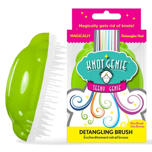 Vista 19 de Knot Genie Teeny - Cepillo desenredante para niños (sueño de aguamarina), cepillo desenredante perfecto para cabello rizado, separa suavemente