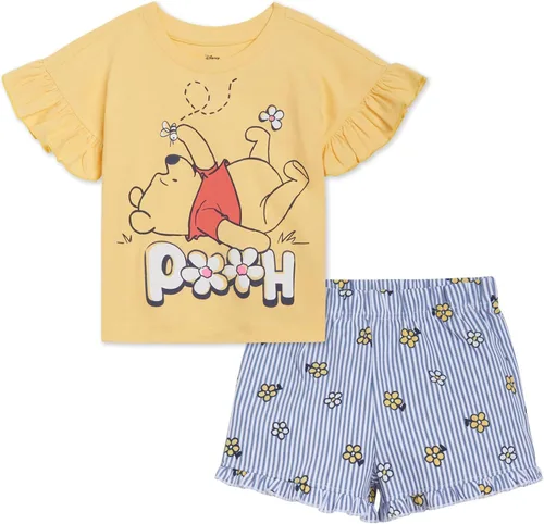 Vista 8 de Conjunto de camiseta floral y pantalones cortos de sarga Disney para bebés hasta niños grandes, tallas de 12 meses a 14-16