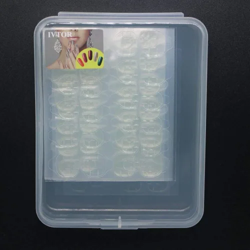 Vista 7 de Ivtor 10 hojas de pegatinas adhesivas de uñas impermeables y transpirables de gelatina, con pestañas adhesivas de doble cara para uñas postizas
