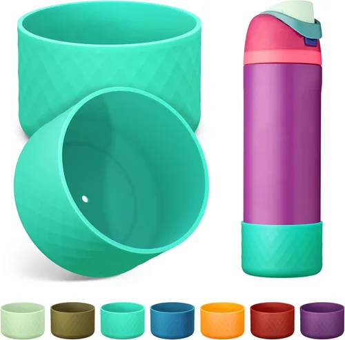 Vista 23 de 2 botas de silicona para botella de agua Owala de 24 onzas, 32 onzas, 40 onzas, funda protectora antideslizante para botellas de agua de acero