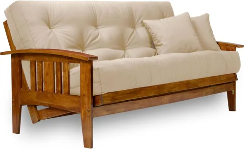 Vista 15 de sofá cama estilo westfield - Tamaño queen, colchón de 8 pulgadas, Madera Noble