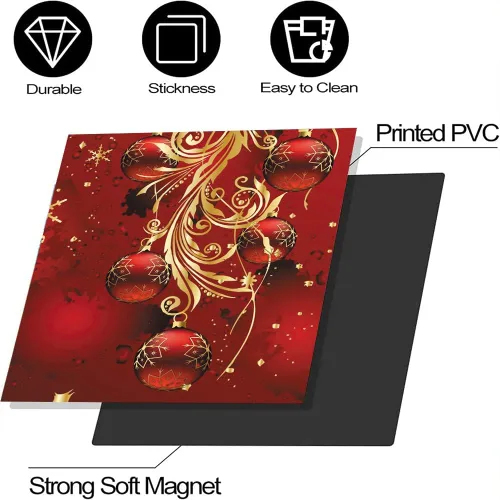 Vista 6 de Funda de Navidad para lavavajillas, decoración de Navidad, campana de viento, decoración de lazo magnético, calcomanía de vinilo para el hogar, 23