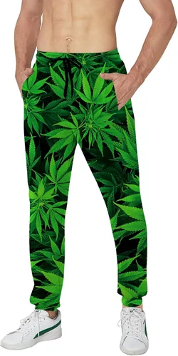 Vista 4 de Loveternal Pantalones deportivos para hombre y mujer, divertidos estampados 3D, gráficos y geniales, casuales