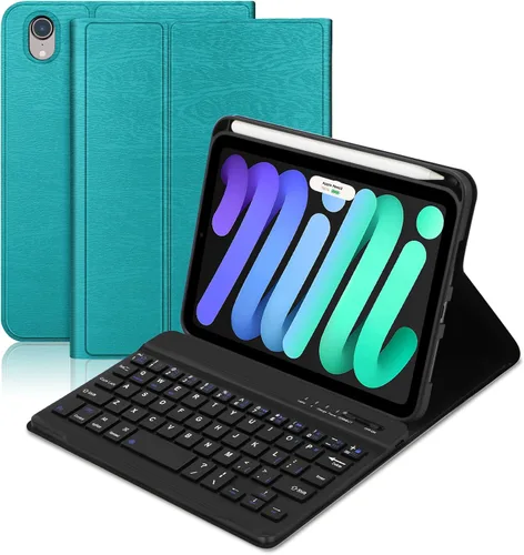 Vista 15 de Funda con teclado para iPad mini, teclado Bluetooth inalámbrico desmontable delgado con folio inteligente para Apple iPad mini 5 2019/iPad Mini 1 2