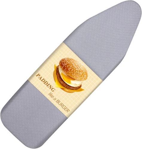 Vista 13 de BNDX Funda para tabla de planchar, 18" x 49" pulgadas tamaño estándar acolchado grueso con cordón Bongee, resistente a las manchas y quemaduras