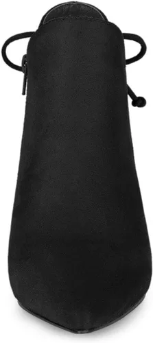 Vista 3 de Allegra K Botines de tacón de gatito con punta puntiaguda para mujer